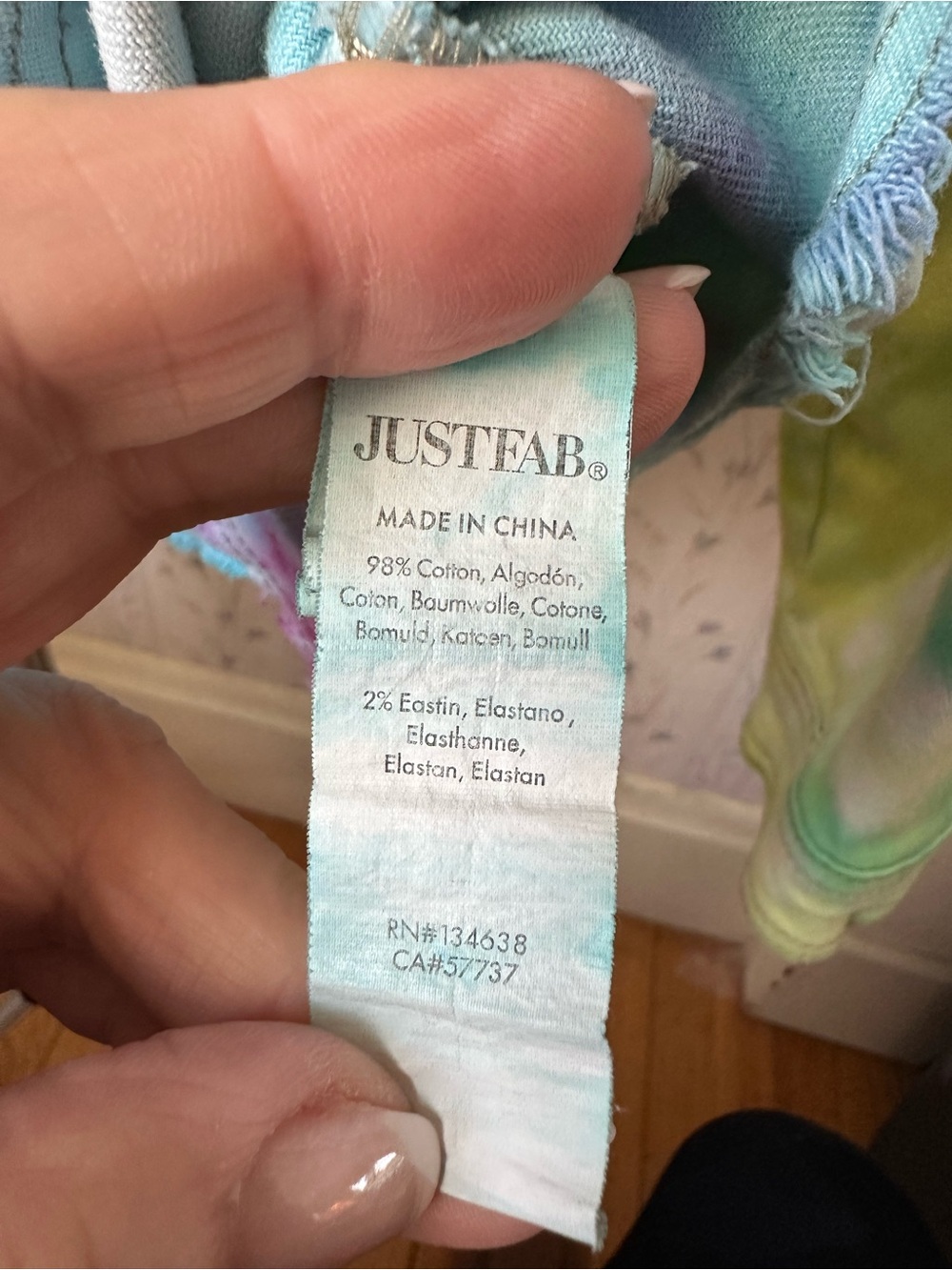 JustFab Pastel Tie-Dye Denim Jacket - Picture 10 of 10